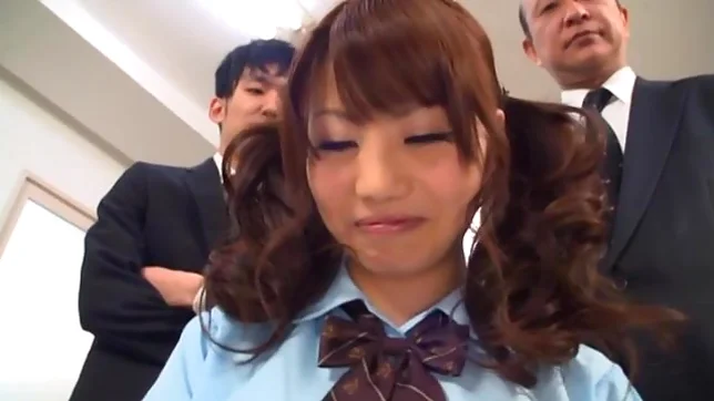 Japanese teen gets her pussy played with after a test