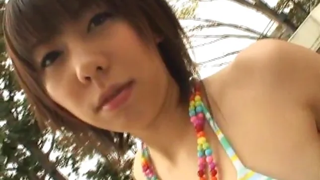 Maho Sawai beautiful Asian teen gives blow job 2