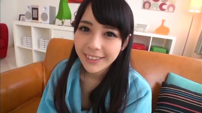 Dark-haired Japanese sweetie Ruka Kanae shows off her small tits