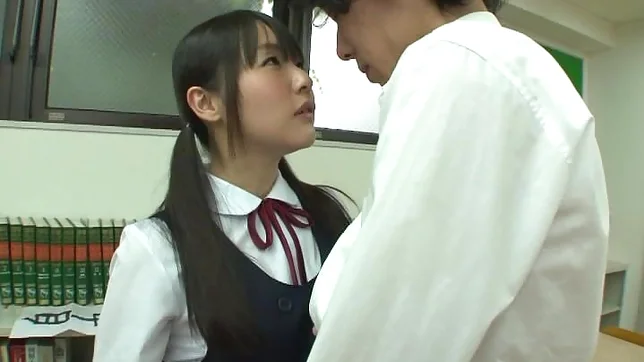 Mischievous Asian schoolgirl Tsubomi gives her boyfriend a blowjob