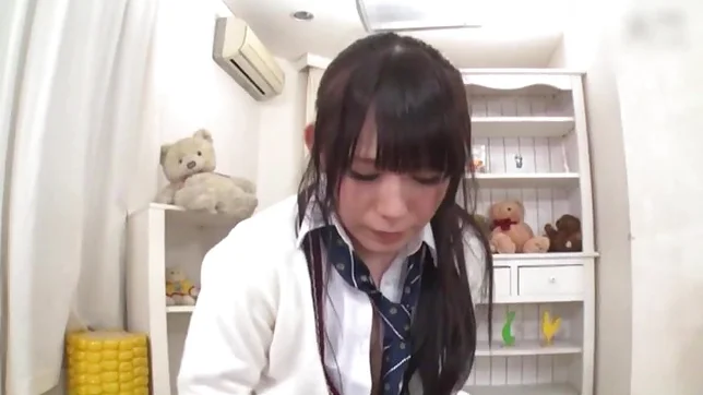 Talented Japanese teen Konishi Marie licks ass and gives a foot job 4