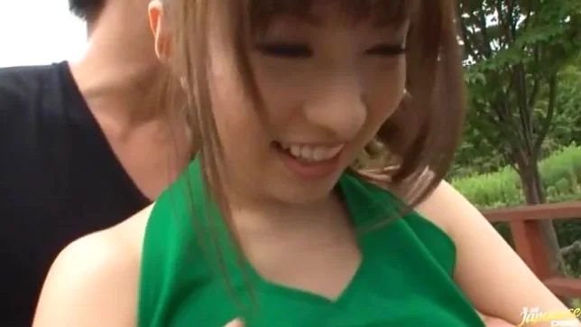 Sexy Japanese teen is having fun.
