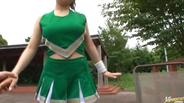 Sexy Japanese teen is having fun.