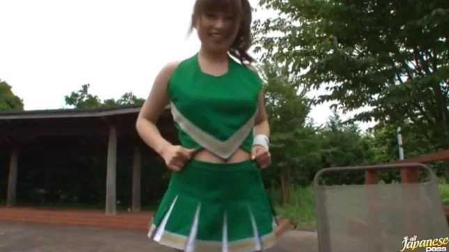 Sexy Japanese teen is having fun.