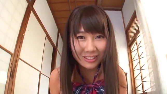 Juicy Tokyo girl in a school uniform sucks and rides a dick in pov 2