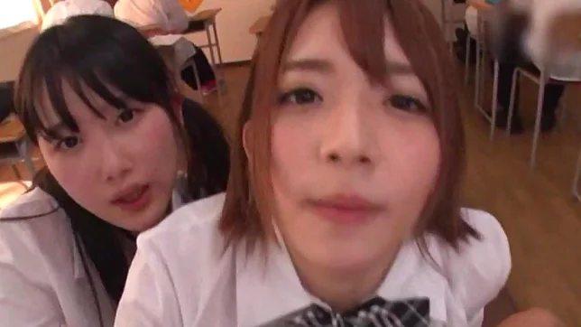 Japanese schoolgirls are being naughty 3