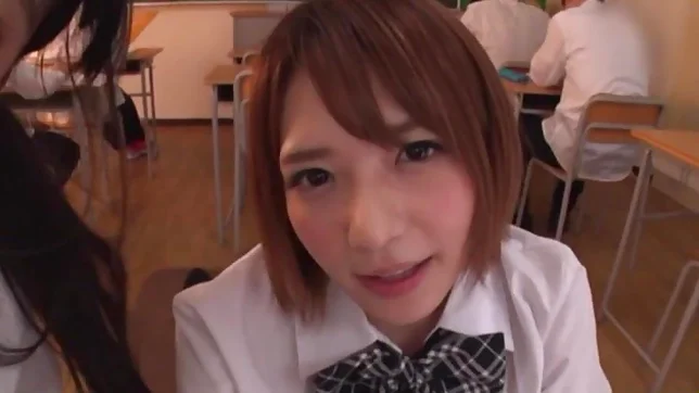 Japanese schoolgirls are being naughty 3