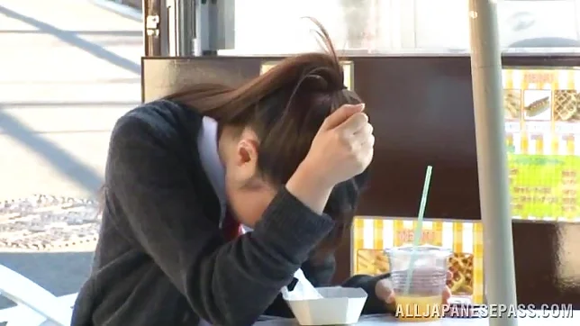 Sexy Japanese schoolgirl is nailed very well by a hot guy