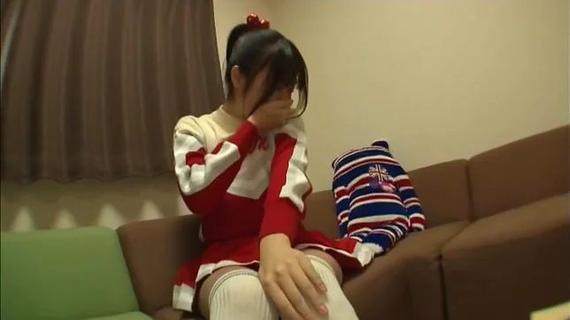 Japanese AV model is a hot cheerleader that loves masturbation and fucking