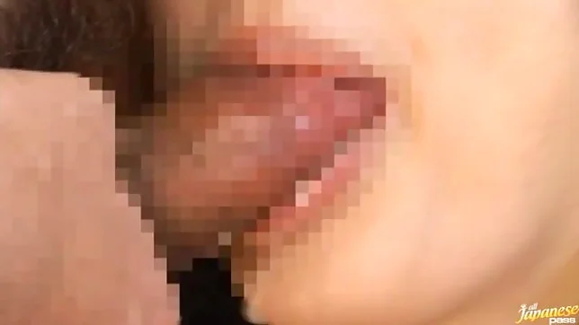 Minako Saotome Asian teen in school uniform gives a hot blowjob 4