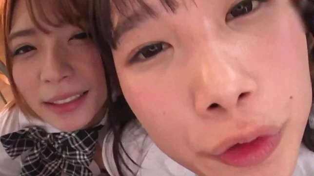 Japanese schoolgirls are being naughty 5