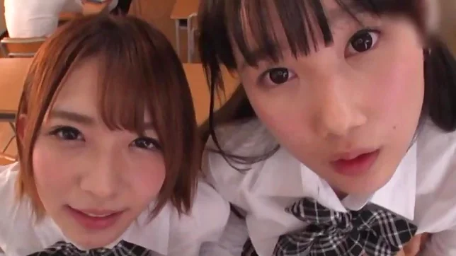 Japanese schoolgirls are being naughty 5