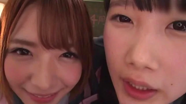 Japanese schoolgirls are being naughty 6