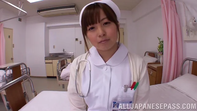 Horny nurse Hirono Imai enjoys a huge cock riding