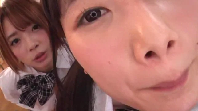 Japanese schoolgirls are being naughty 7