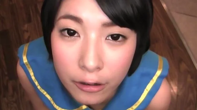 Abeno Miku is giving wild handjob and lusty fellatio 10