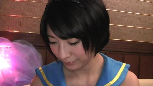 Abeno Miku is giving wild handjob and lusty fellatio 10