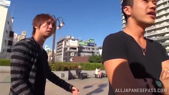 Japanese model rides a stiff throbbing cock