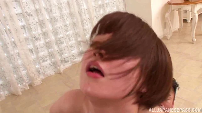 Cum-thirsty Asian milf Ryou Tsujimoto s cock with her mouth 2