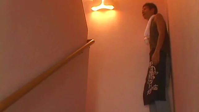 Hot JP maid, Akiho Yoshizawa, in stockings gives a steaming blowjob 2