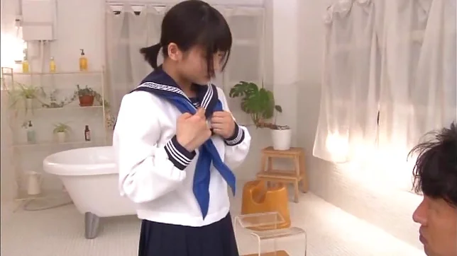 Hot bath with nice teen Yuri Shinomiya