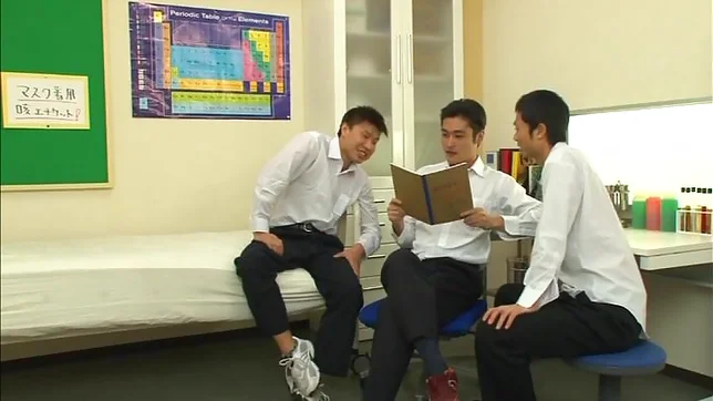 Cute schoolgirl banged in hot threesome 3