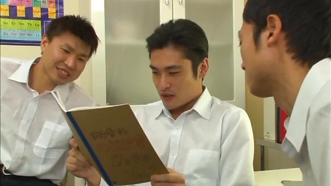 Cute schoolgirl banged in hot threesome 3