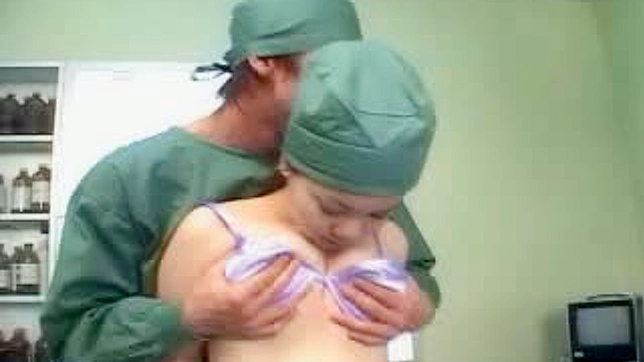 Asian amateur in nurse uniform gets a tit creampie